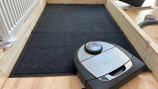 Het tapijt na afloop van de test