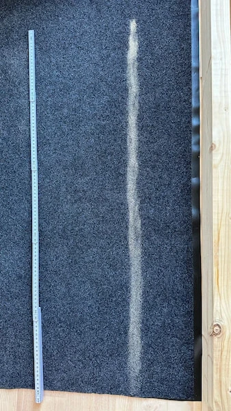 Na de test van tapijtreiniging