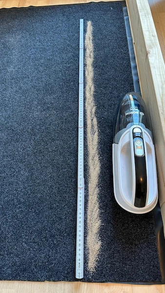 Voor de test van tapijtreiniging