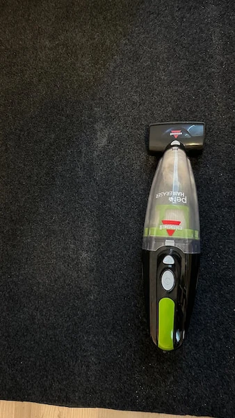 Na de test van het opzuigen van dierenharen