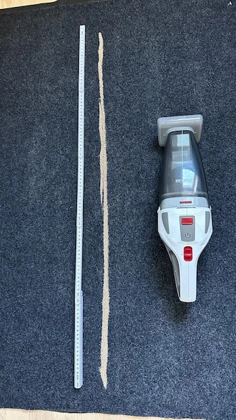 Prima del test di pulizia dei tappeti