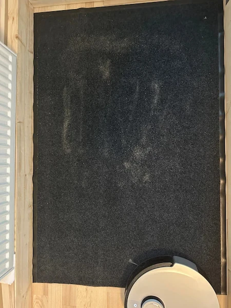 Efter tæpperengøringstesten er afsluttet