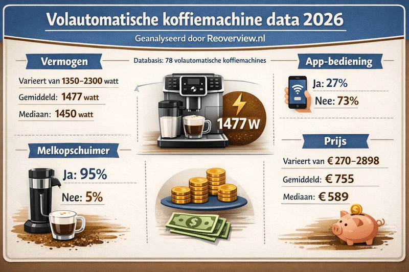 Hoofdpunten volautomatische koffiemachines analyse data 2026